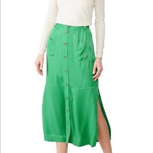 See By Chloe Buttoned Midi Green Skirt